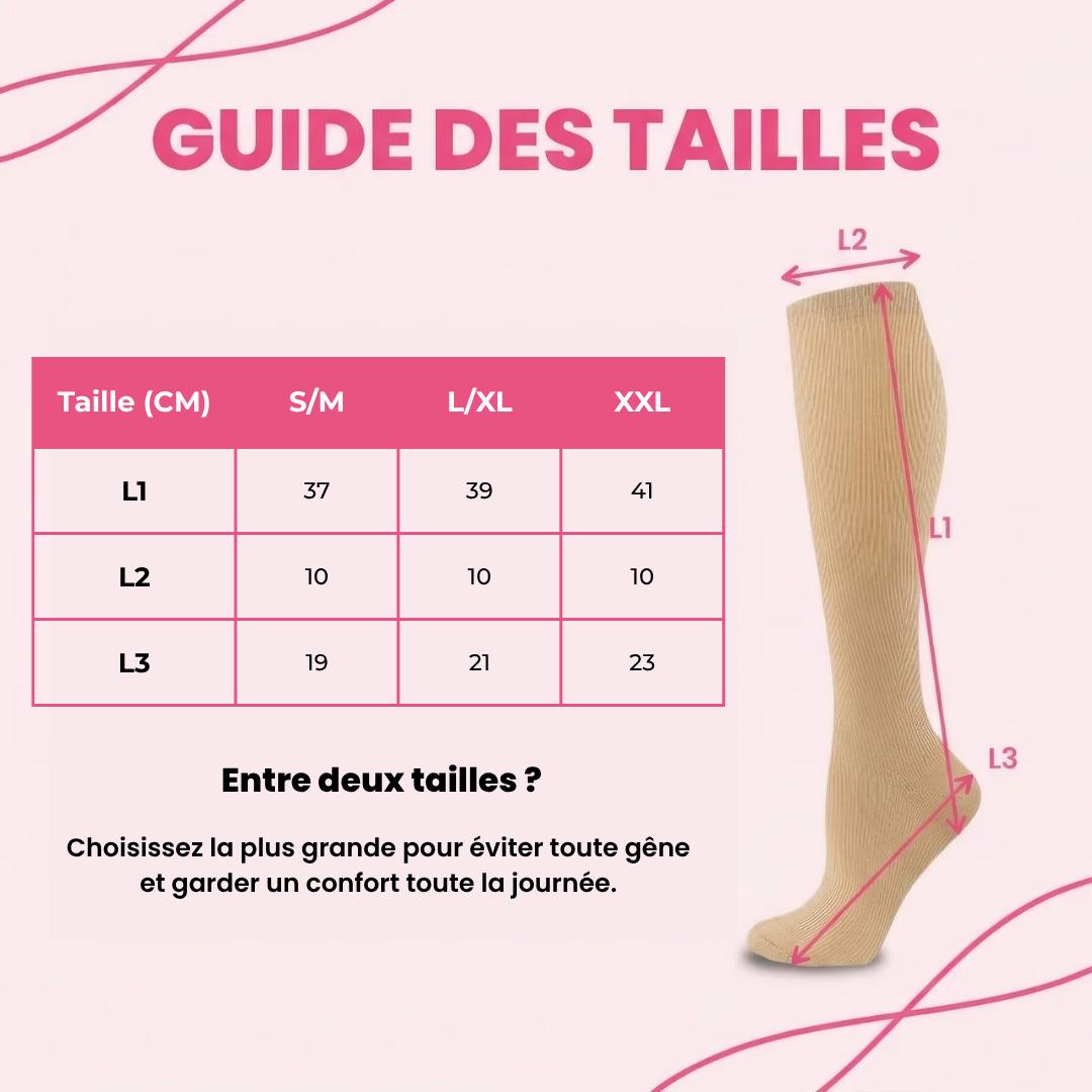 Chaussettes de Compression Douces Grises