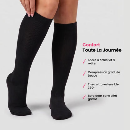 Chaussettes de Compression Douces Noires
