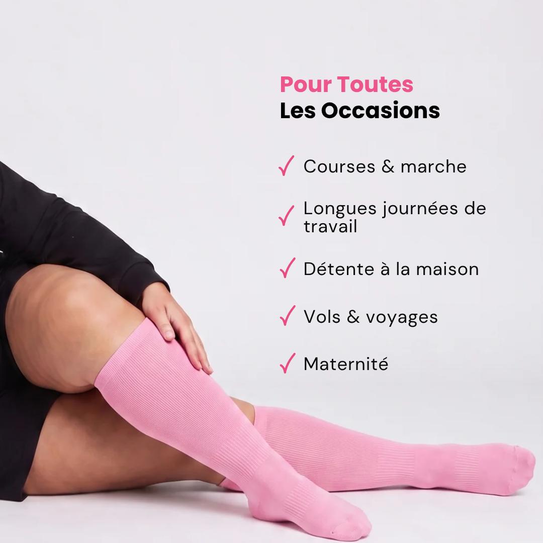 Chaussettes de Compression Douces Grises